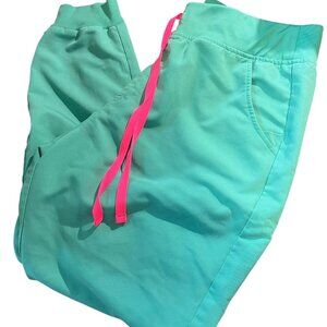 Figs Highwaisted Zamora Surgical Green Scrub Pants Size Large